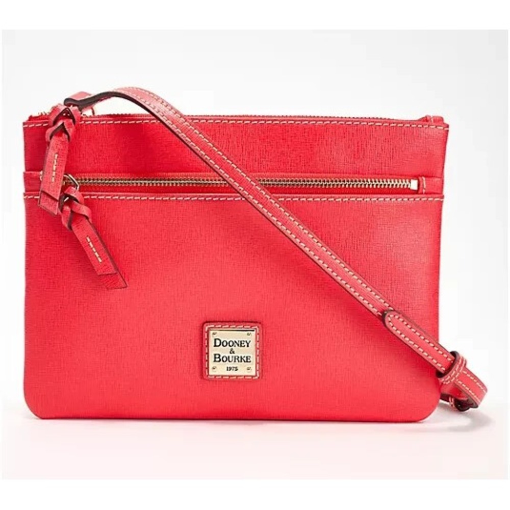 Dooney & Bourke Saffiano Leather Patsy Crossbody Tomato, bag A675081